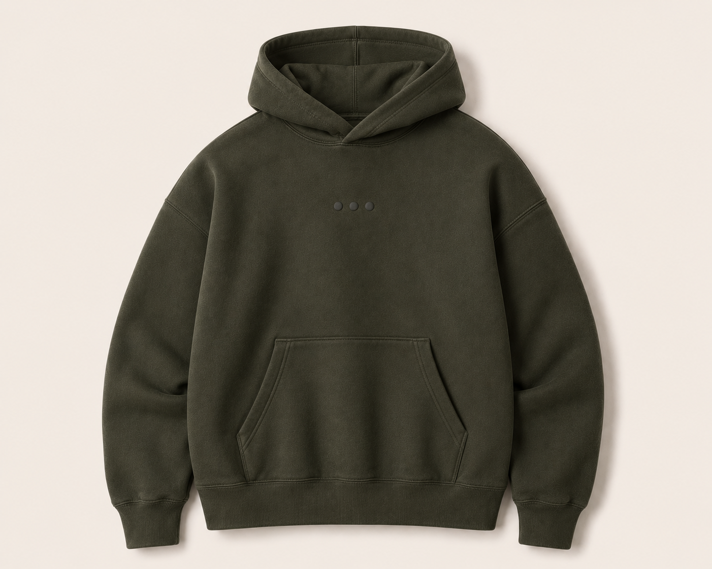 Heavyweight hoodie in deep loden