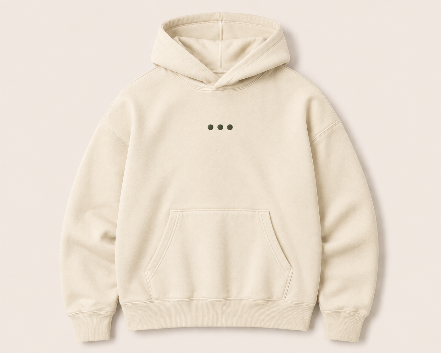 Heavyweight hoodie in bone cream