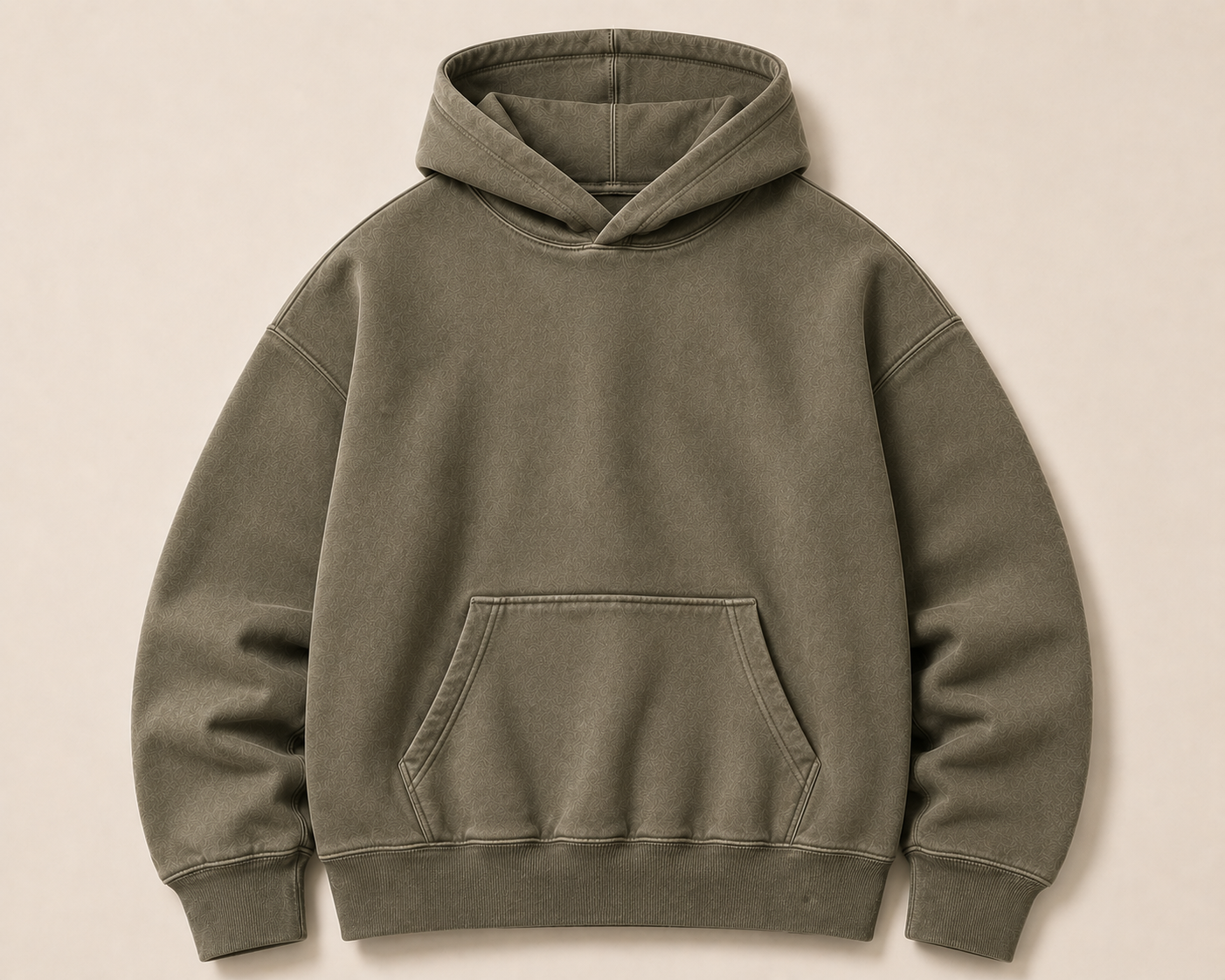 Heavyweight hoodie blank in olive green