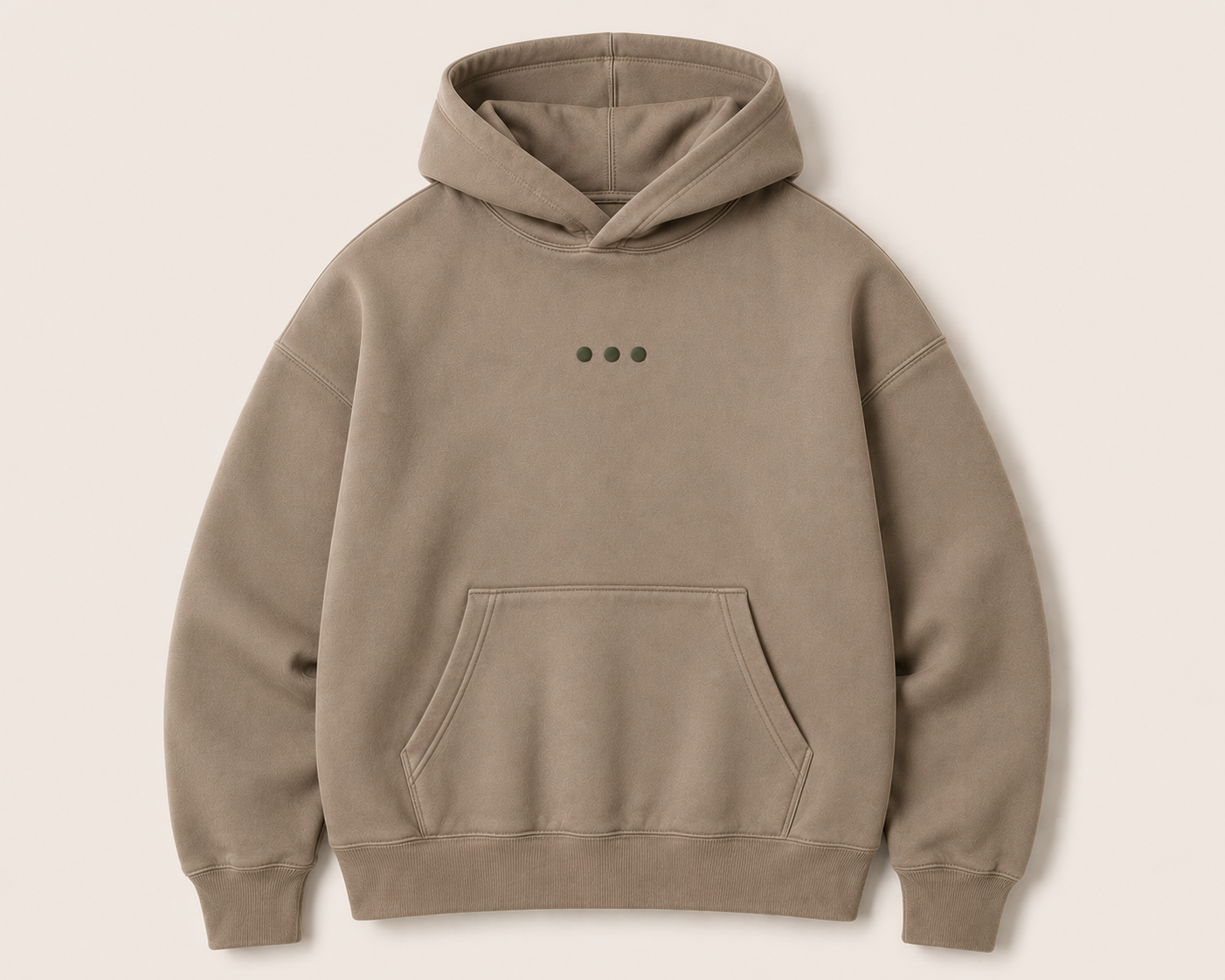 Heavyweight hoodie in taupe
