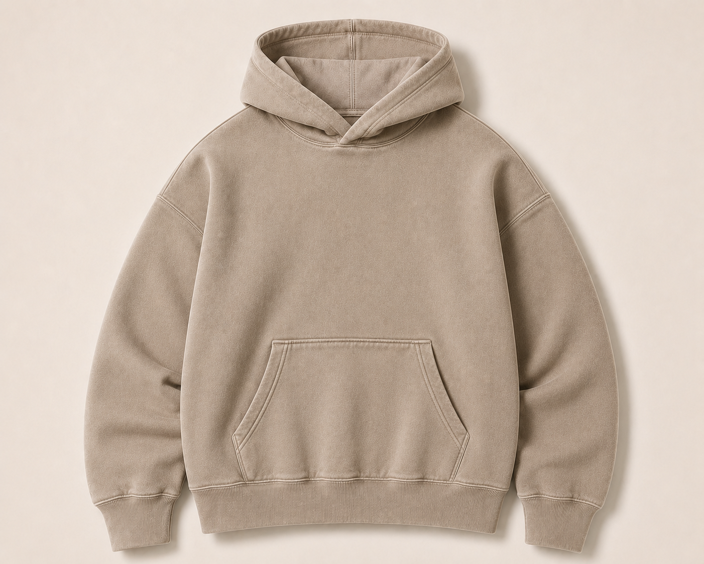 Heavyweight hoodie blank in taupe