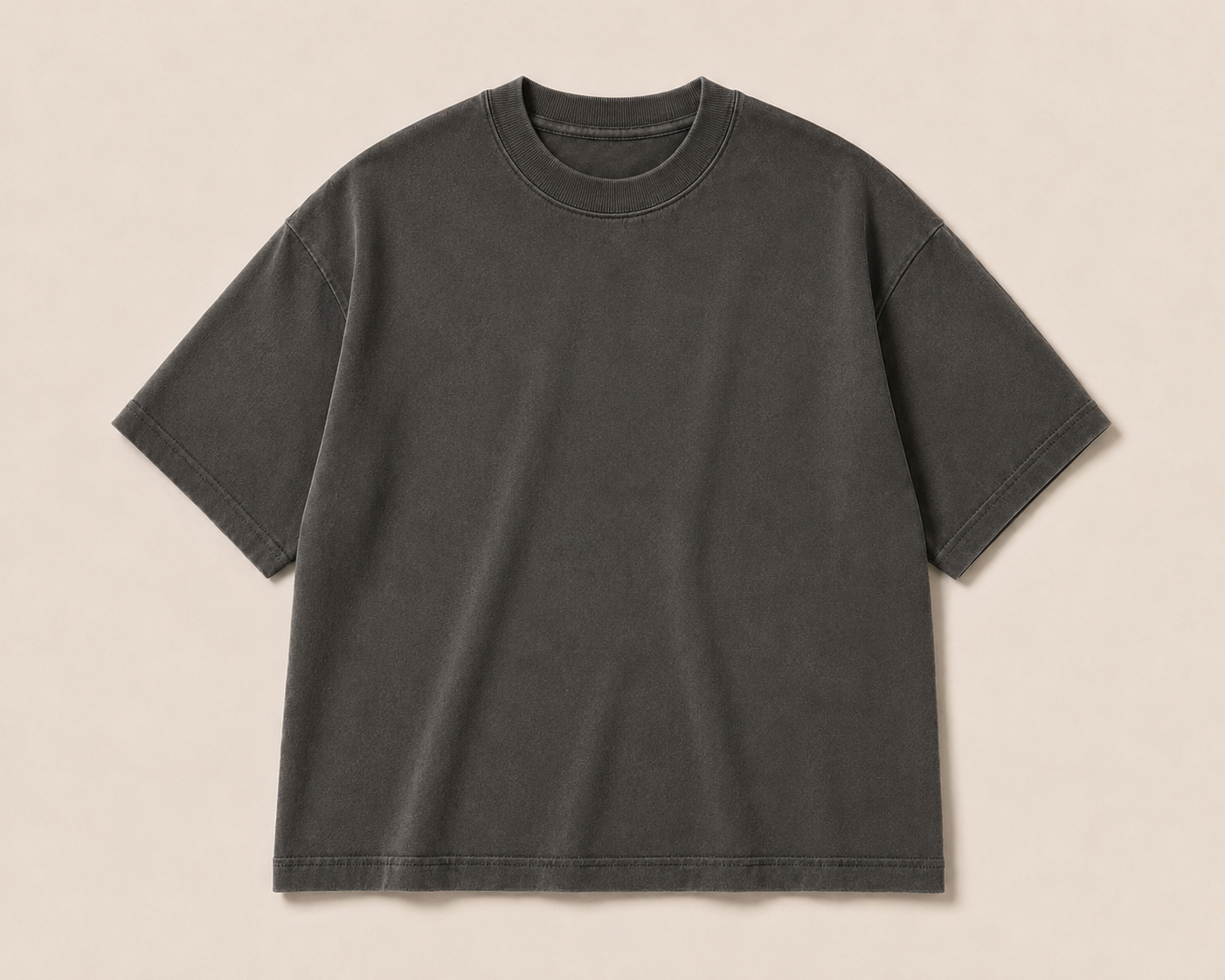 Premium tee blank in dark charcoal