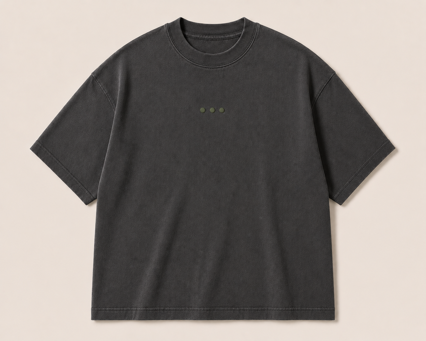 Premium tee in washed charcoal