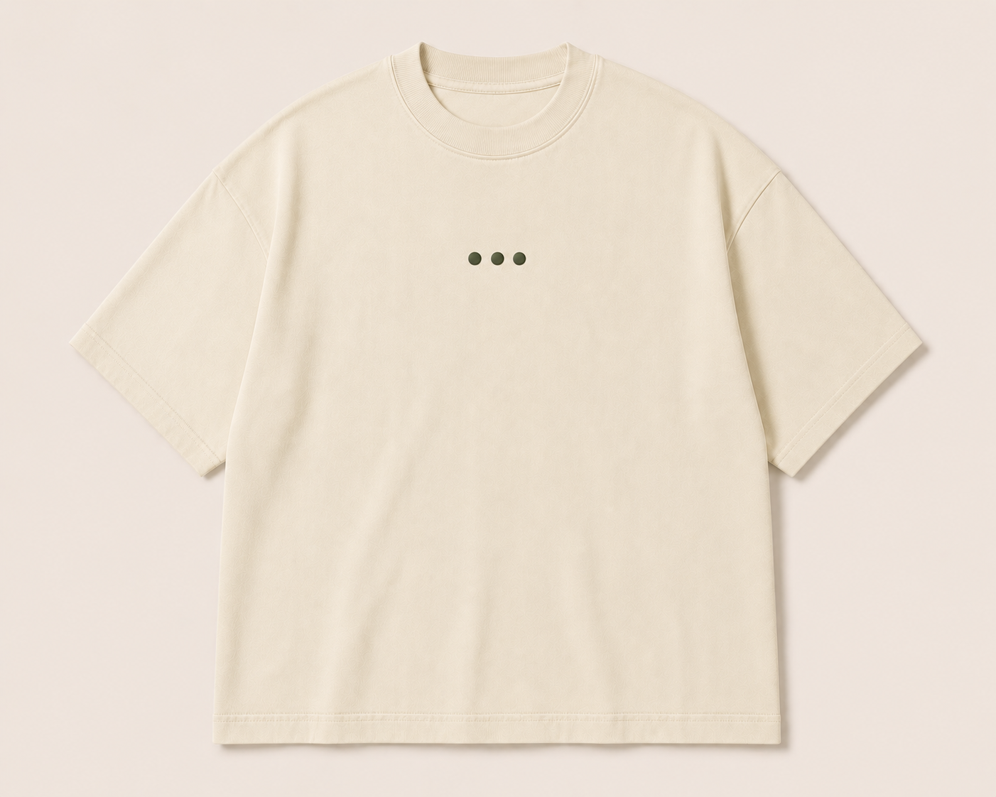Premium tee in bone cream